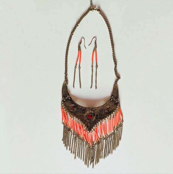 Anthropologie Antique Waterfall Statement Jewelry Set for Women and Girls - Picture 8 of 12